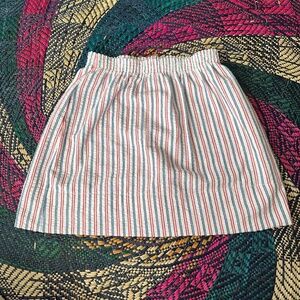 Vintage Striped Ruffled Mini Skirt Size Medium